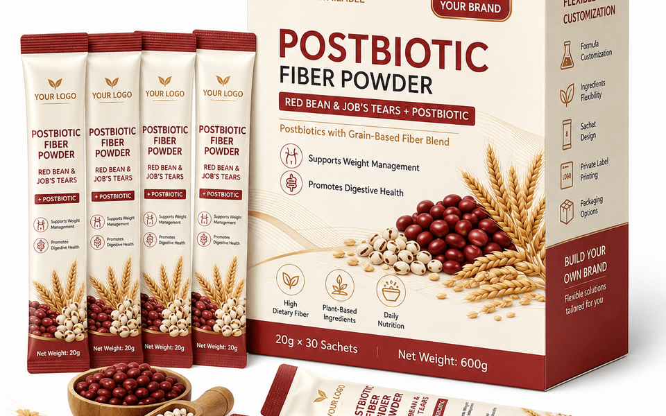 Postbiotic Dietary Fiber Powder with Red Bean